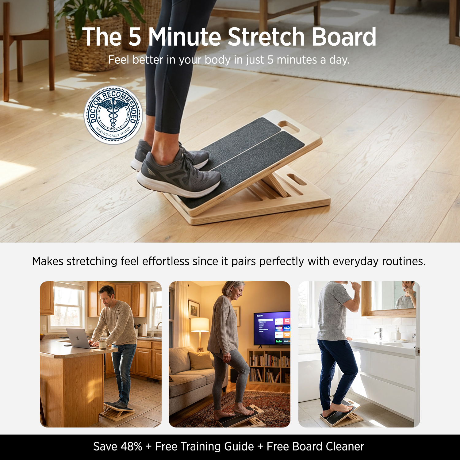 Stretch & Beweglichkeitsboard (+Kostenloser Trainingsguide)